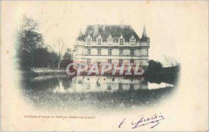 Old Postcard Chateau of Azay le Rideau (Indre et Loire) (map 1900)