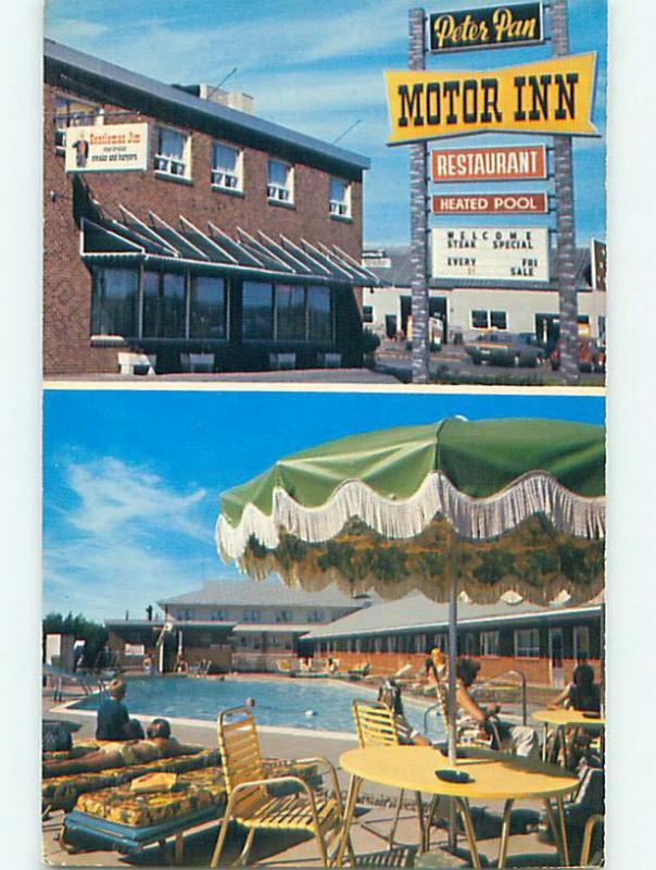 Pre-1980 PETER PAN MOTOR INN MOTEL IN MONCTON New Brunswick NB CANADA s9702