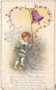 Ellen H Clapsaddle, Easter Greetings Holiday 1918 a lot of corner wear with s...