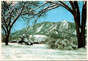 Colorado Boulder The Flatirons In Winter