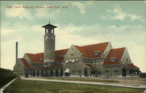 Little Rock AR Union Railway RR Train Station Depot c1910 Postcard