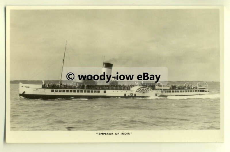 f0047 - Cosens Paddle Steamer - Emperor of India - postcard