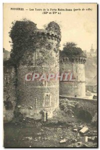 Old Postcard Fougeres The Towers of Notre Dame Gate City gate