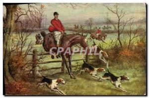 Postcard Old Dogs Dog Hunting hounds has Cavalier