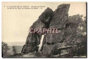 Old Postcard La Vallee Meuse Montherme Thilay Roc Tower or Castle of the Devil