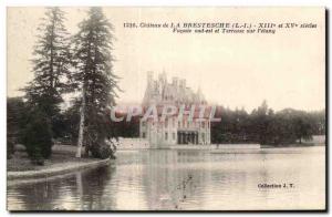 Old Postcard Chateau La Brestesche centuries Facade southeast and terrace