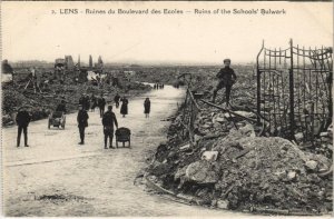 CPA LENS-Ruines du Boulevard des Ecoles-Ruins of the Schools'Bulwark (44155)