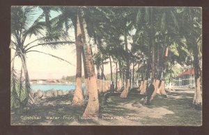 CRISTOBAL WATER FRONT LOOKING TOWARDS COLON PANAMA VINTAGE POSTCARD