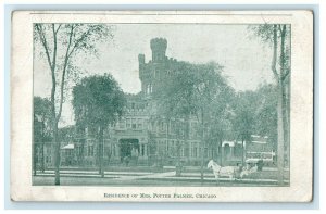 c1910's Residence Of Mrs. Potter Palmer Horse And Buggy Chicago IL Postcard