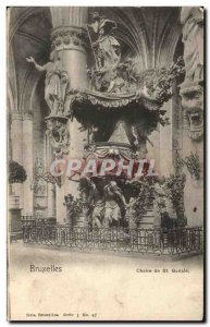 Old Postcard Brussels Chair of St Gudule