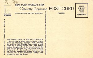 NY - New York World's Fair, 1939. Aeroplane View of World's Fair Site