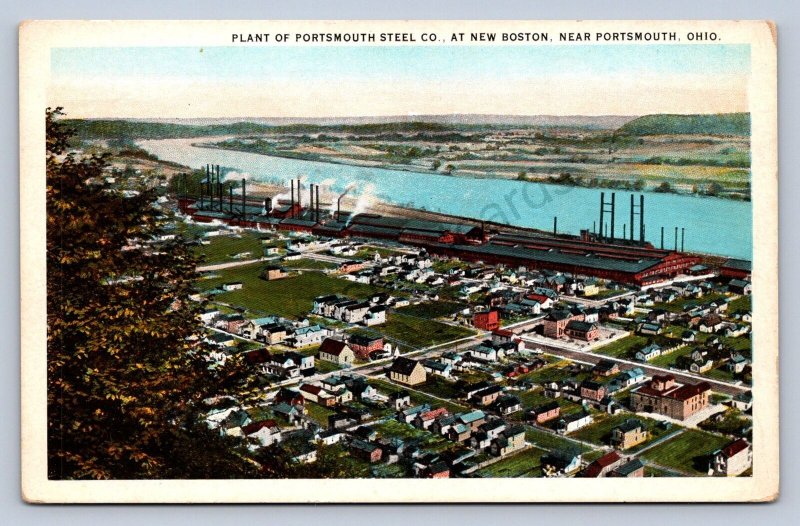 J99/ Portsmouth Ohio Postcard Scioto c1910 Steel Factory New Boston 472