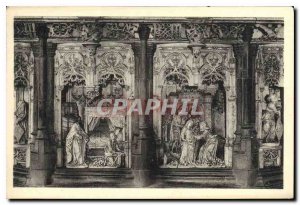 Postcard Ancient Church of Brou Altarpiece of the seven joys of the Virgin An...