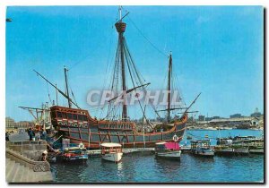 Postcard Modern Barcelona Espanal The historica the Carabela Santa Maria