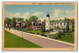 c1940 Lighthouse Officers Quarters Fortress Exterior Monroe Virginia VA Postcard