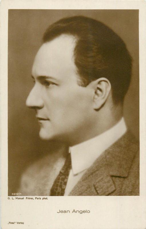 Postcard Cinema Film Star Actor Jean Angelo