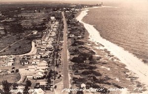 Pompano Beach Florida Aerial View Of Pompano Beach Real Photo Vintage PC U8087