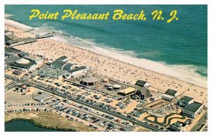 Postcard AERIAL VIEW SCENE Point Pleasant Beach New Jersey NJ AP9660