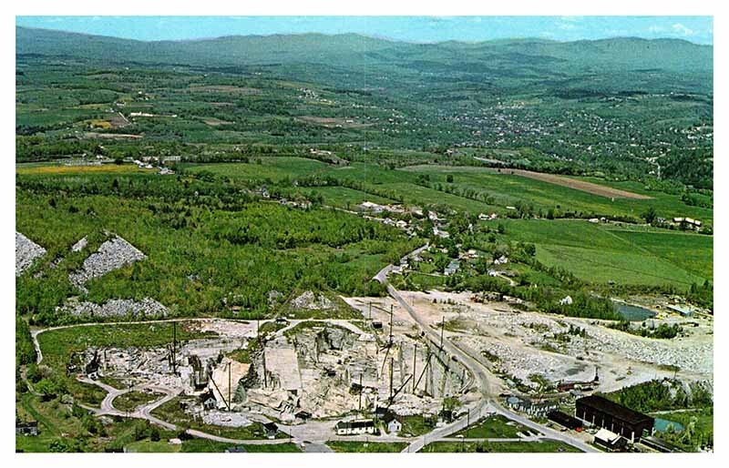 Postcard AERIAL VIEW SCENE Barre Vermont VT AQ1801