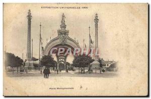 Postcard Old Paris Universal Exhibition of Paris in 1900 monumental gate