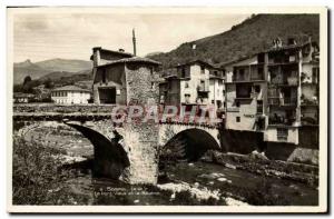 Old Postcard Sospel The old bridge and the Bevera