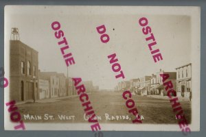 Coon Rapids IOWA RPPC c1910 MAIN STREET nr Guthrie Center Carroll Jefferson IA