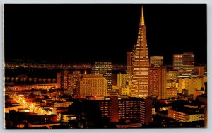 San Francisco California~Transamerica Pyramid & City Skyline~PM 1986~Vintage PC