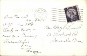 New York City Airport - Jamaica Queens Cancel Real Photo Postcard