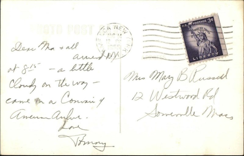 New York City Airport - Jamaica Queens Cancel Real Photo Postcard