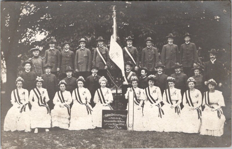 zur erinnerrung an die fahnenweihe Lubars 1909 Flag Consecration Postcard B29