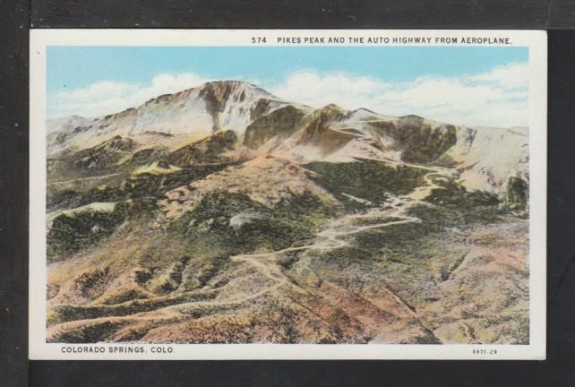 Pike's Peak,Auto Highway,Colorado Springs,CO Postcard 