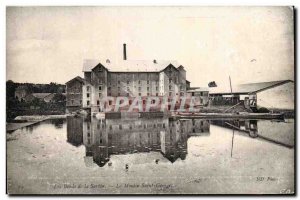 Old Postcard The edges of Sarthe Le Moulin Saint Georges