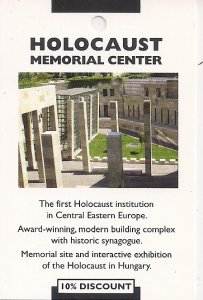 JUDAICA, Holocaust Reseach & Documentation Center, Budapest Hungary, Advert.