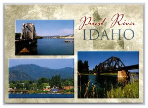 Priest River Idaho Postcard Continental Multi View