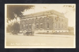 RPPC ELLENSBURG WASHINGTONUS POST OFFICE OLD CARS VINTAGE REAL PHOTO POSTCARD