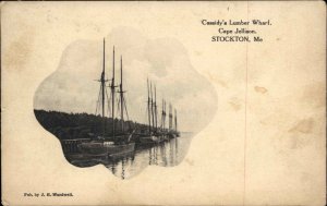 Stockton Maine ME Cassidy's Lumber Wharf Cape Jellison c1910 Postcard