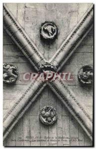 Postcard Old Vezelay Madeleine Church Hall Chapterhouse pending Keys and Grou...