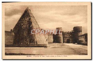 Old Postcard Roma Piramide Di Caio Cestio Presso La Porta S Paolo