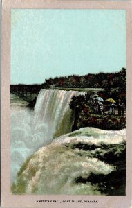 American Fall Goat Island Niagara Waterfall Postcard 