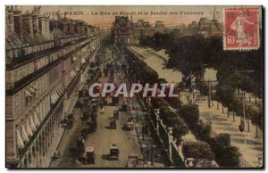 Paris Old Postcard Rue de Rivoli and the Tuileries Garden