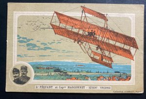 Mint France Advertising Picture Postcard Captain Marconnet In Flight