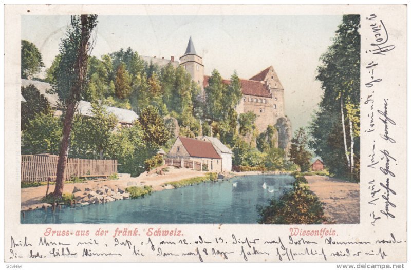 Gruss aus der frank. Schweiz. , Wiesenlfels , Bavaria, Germany , PU-1901