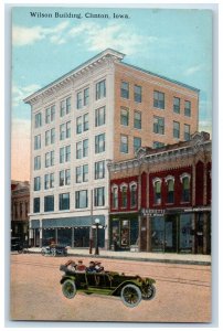 c1910 Barnette Hat Shop Wilson Building Clinton Iowa IA Antique Postcard 