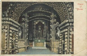 Malta Chapel of Bones skulls vintage postcard 1900s 