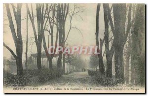 Old Postcard Chateaubriant Loire Inf Renaissance Chateau La Pormenade to Terr...