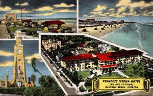 Florida Daytona Beach Princess Issena Hotel Inn and Cottages 1953