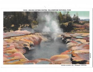 Oblong Geyser Crater  20 by 48 ft. Yellowstone National Park Wyoming