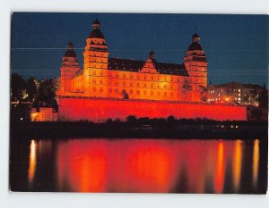 Postcard Castle Johannisburg, Aschaffenburg, Germany