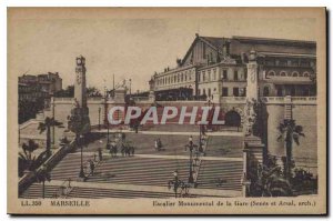 Old Postcard Monumental de la Gare (Senes and Arsal arch)