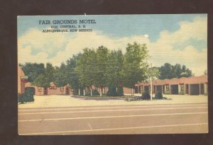 ALBUQUERQUE NEW MEXICO FAIR GROUNDS MOTEL LINEN ADVERTISING POSTCARD ROUTE 66